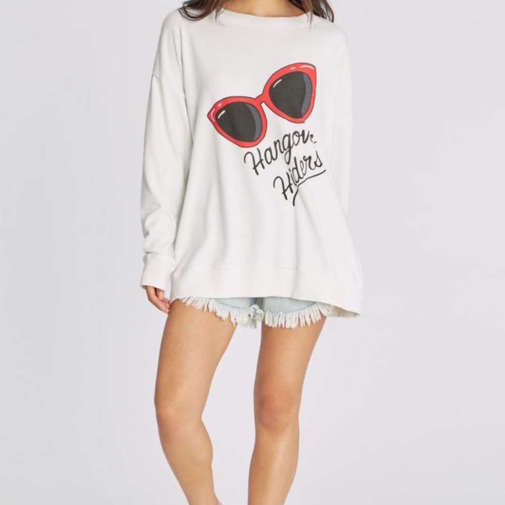 NEW IN PACKAGE- WILDFOX Hangover Hiders Road-trip Sweatshirt in Vanilla